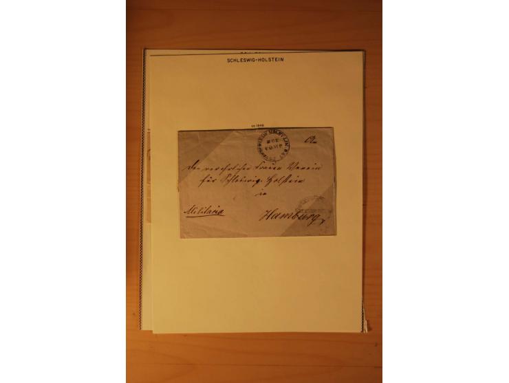 1660/1867, Post aus und nach Dänemark inkl. Schleswig-Holstein, umfangreiche Sammlung mit über 160 unfrankierten Briefen auf 