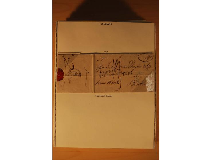 1660/1867, Post aus und nach Dänemark inkl. Schleswig-Holstein, umfangreiche Sammlung mit über 160 unfrankierten Briefen auf 