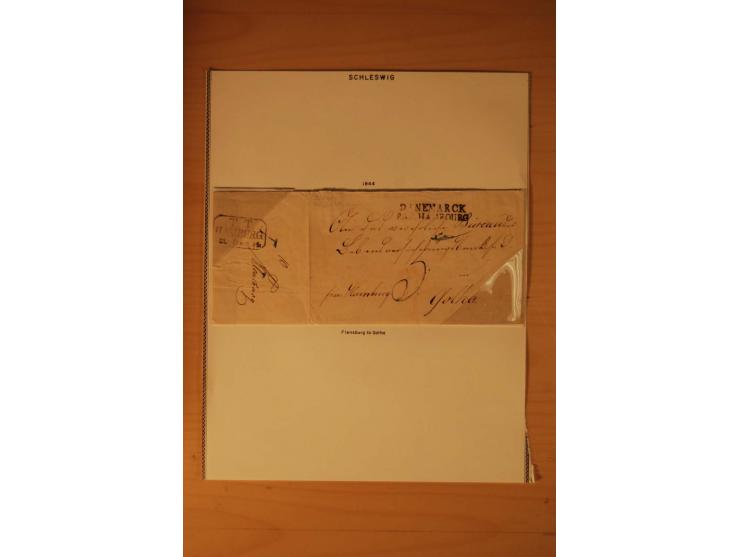 1660/1867, Post aus und nach Dänemark inkl. Schleswig-Holstein, umfangreiche Sammlung mit über 160 unfrankierten Briefen auf 