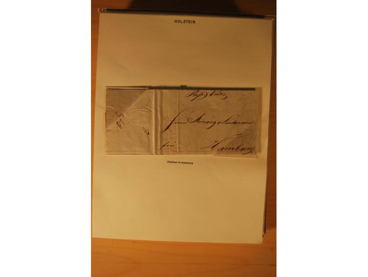 1660/1867, Post aus und nach Dänemark inkl. Schleswig-Holstein, umfangreiche Sammlung mit über 160 unfrankierten Briefen auf 