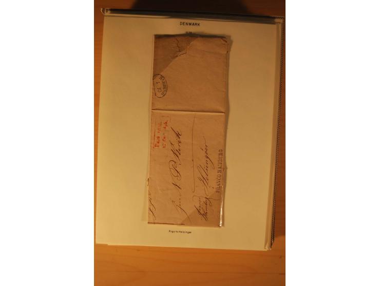 1660/1867, Post aus und nach Dänemark inkl. Schleswig-Holstein, umfangreiche Sammlung mit über 160 unfrankierten Briefen auf 