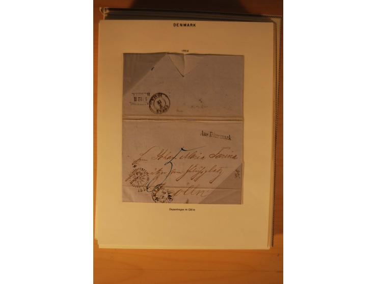 1660/1867, Post aus und nach Dänemark inkl. Schleswig-Holstein, umfangreiche Sammlung mit über 160 unfrankierten Briefen auf 