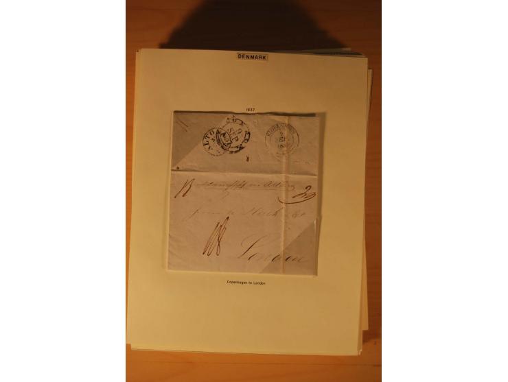 1660/1867, Post aus und nach Dänemark inkl. Schleswig-Holstein, umfangreiche Sammlung mit über 160 unfrankierten Briefen auf 
