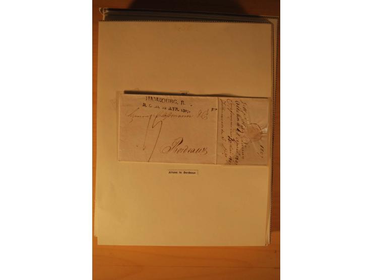 1660/1867, Post aus und nach Dänemark inkl. Schleswig-Holstein, umfangreiche Sammlung mit über 160 unfrankierten Briefen auf 