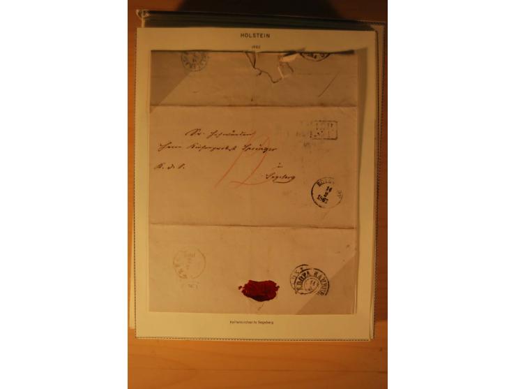 1660/1867, Post aus und nach Dänemark inkl. Schleswig-Holstein, umfangreiche Sammlung mit über 160 unfrankierten Briefen auf 