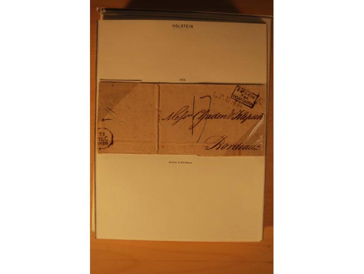 1660/1867, Post aus und nach Dänemark inkl. Schleswig-Holstein, umfangreiche Sammlung mit über 160 unfrankierten Briefen auf 