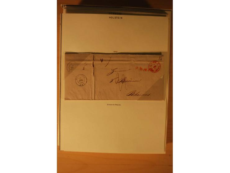 1660/1867, Post aus und nach Dänemark inkl. Schleswig-Holstein, umfangreiche Sammlung mit über 160 unfrankierten Briefen auf 