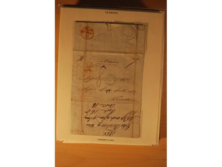 1660/1867, Post aus und nach Dänemark inkl. Schleswig-Holstein, umfangreiche Sammlung mit über 160 unfrankierten Briefen auf 