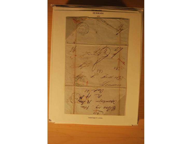 1660/1867, Post aus und nach Dänemark inkl. Schleswig-Holstein, umfangreiche Sammlung mit über 160 unfrankierten Briefen auf 
