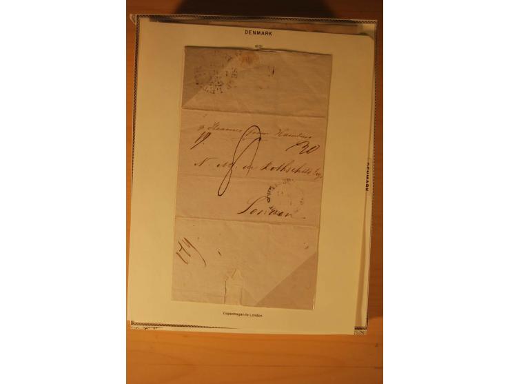 1660/1867, Post aus und nach Dänemark inkl. Schleswig-Holstein, umfangreiche Sammlung mit über 160 unfrankierten Briefen auf 