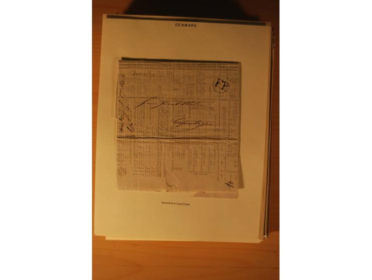 1660/1867, Post aus und nach Dänemark inkl. Schleswig-Holstein, umfangreiche Sammlung mit über 160 unfrankierten Briefen auf 