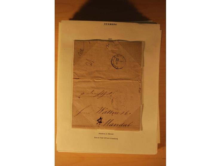 1660/1867, Post aus und nach Dänemark inkl. Schleswig-Holstein, umfangreiche Sammlung mit über 160 unfrankierten Briefen auf 