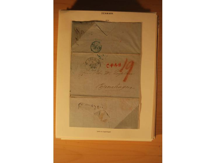 1660/1867, Post aus und nach Dänemark inkl. Schleswig-Holstein, umfangreiche Sammlung mit über 160 unfrankierten Briefen auf 