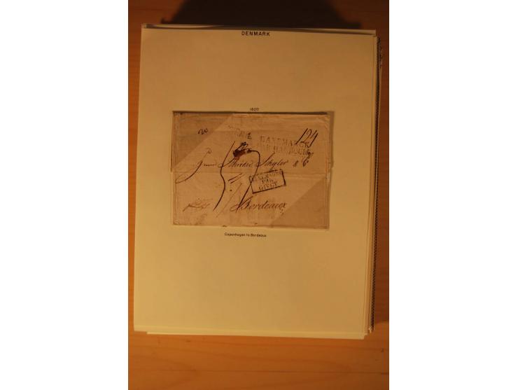 1660/1867, Post aus und nach Dänemark inkl. Schleswig-Holstein, umfangreiche Sammlung mit über 160 unfrankierten Briefen auf 