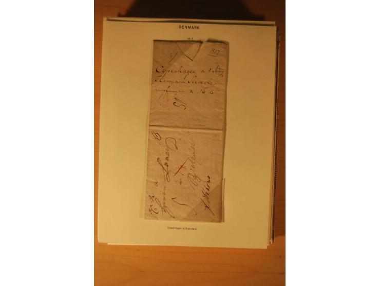 1660/1867, Post aus und nach Dänemark inkl. Schleswig-Holstein, umfangreiche Sammlung mit über 160 unfrankierten Briefen auf 