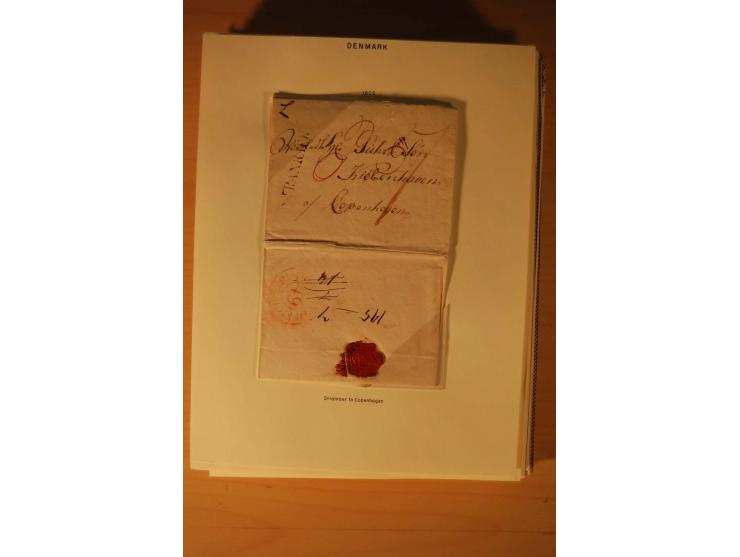 1660/1867, Post aus und nach Dänemark inkl. Schleswig-Holstein, umfangreiche Sammlung mit über 160 unfrankierten Briefen auf 