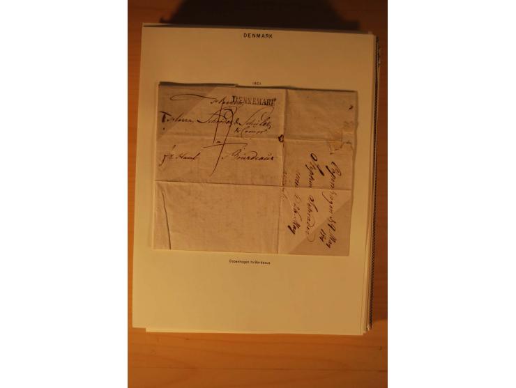 1660/1867, Post aus und nach Dänemark inkl. Schleswig-Holstein, umfangreiche Sammlung mit über 160 unfrankierten Briefen auf 