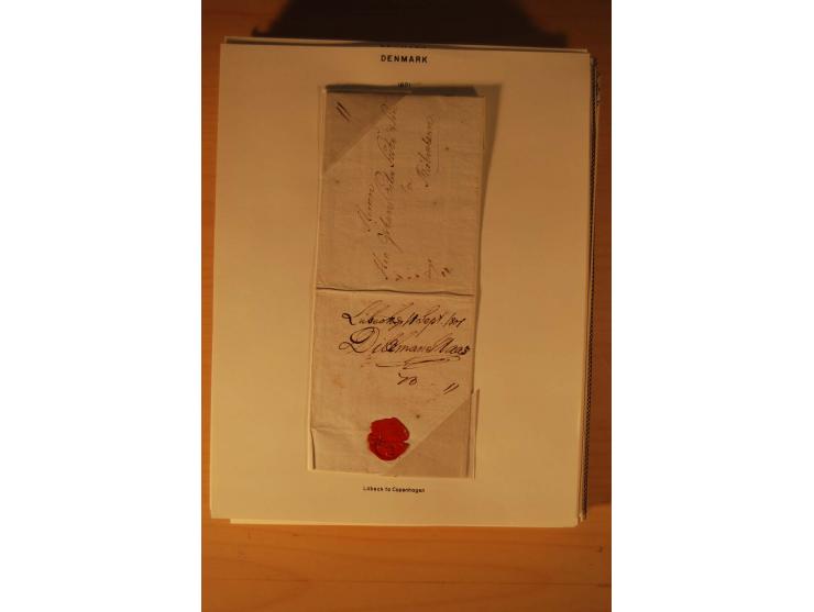 1660/1867, Post aus und nach Dänemark inkl. Schleswig-Holstein, umfangreiche Sammlung mit über 160 unfrankierten Briefen auf 