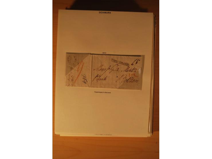 1660/1867, Post aus und nach Dänemark inkl. Schleswig-Holstein, umfangreiche Sammlung mit über 160 unfrankierten Briefen auf 