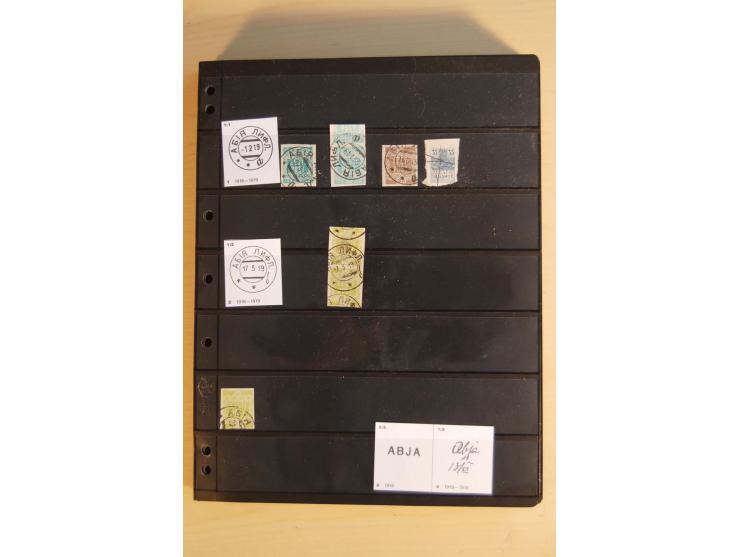 1918/20 (ca.), Sammlung von einigen hundert Marken mit provisorischen Entwertungen, dabei Einheiten, Doppelkreisstempel in ve