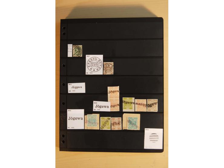 1918/20 (ca.), Sammlung von einigen hundert Marken mit provisorischen Entwertungen, dabei Einheiten, Doppelkreisstempel in ve