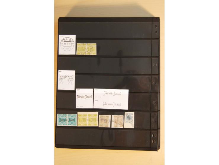 1918/20 (ca.), Sammlung von einigen hundert Marken mit provisorischen Entwertungen, dabei Einheiten, Doppelkreisstempel in ve