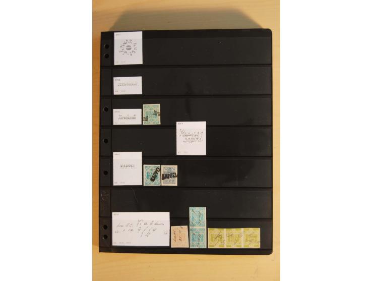 1918/20 (ca.), Sammlung von einigen hundert Marken mit provisorischen Entwertungen, dabei Einheiten, Doppelkreisstempel in ve