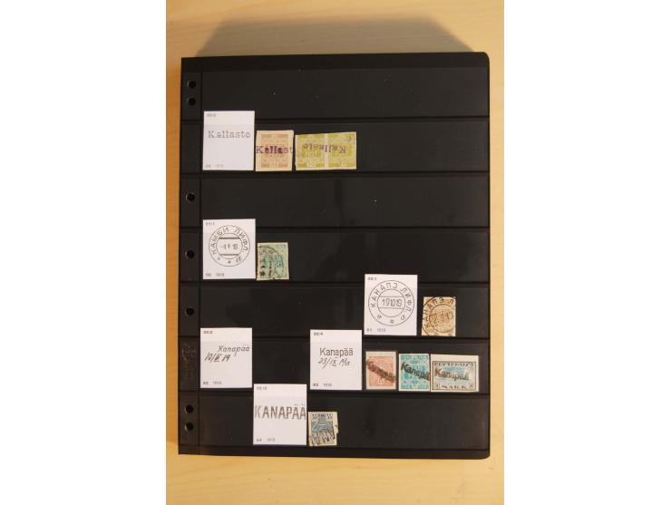1918/20 (ca.), Sammlung von einigen hundert Marken mit provisorischen Entwertungen, dabei Einheiten, Doppelkreisstempel in ve