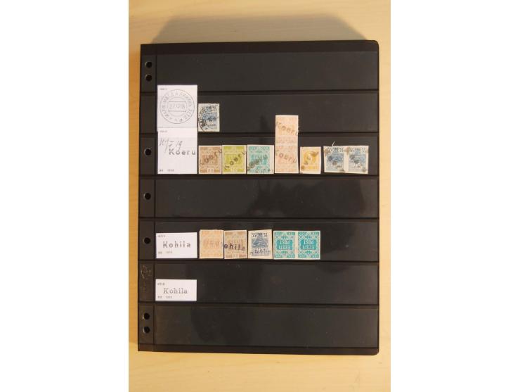 1918/20 (ca.), Sammlung von einigen hundert Marken mit provisorischen Entwertungen, dabei Einheiten, Doppelkreisstempel in ve