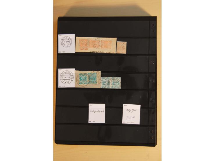1918/20 (ca.), Sammlung von einigen hundert Marken mit provisorischen Entwertungen, dabei Einheiten, Doppelkreisstempel in ve