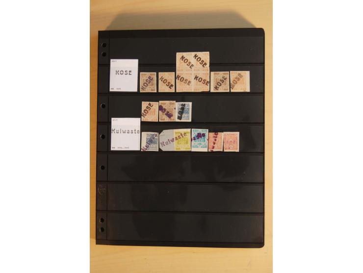 1918/20 (ca.), Sammlung von einigen hundert Marken mit provisorischen Entwertungen, dabei Einheiten, Doppelkreisstempel in ve