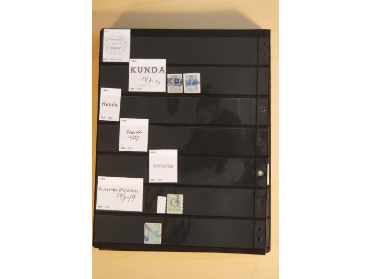 1918/20 (ca.), Sammlung von einigen hundert Marken mit provisorischen Entwertungen, dabei Einheiten, Doppelkreisstempel in ve
