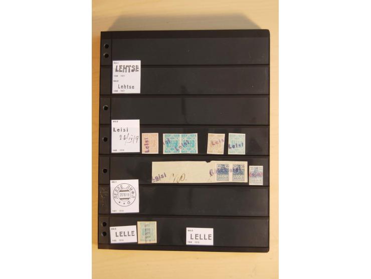 1918/20 (ca.), Sammlung von einigen hundert Marken mit provisorischen Entwertungen, dabei Einheiten, Doppelkreisstempel in ve