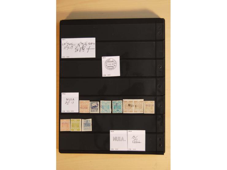 1918/20 (ca.), Sammlung von einigen hundert Marken mit provisorischen Entwertungen, dabei Einheiten, Doppelkreisstempel in ve