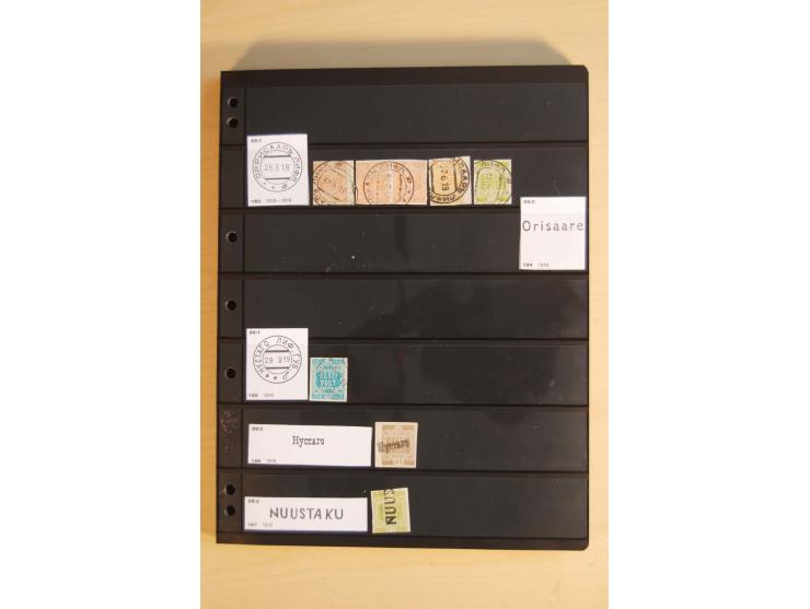 1918/20 (ca.), Sammlung von einigen hundert Marken mit provisorischen Entwertungen, dabei Einheiten, Doppelkreisstempel in ve