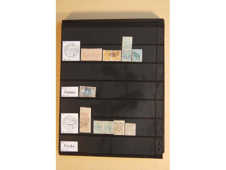 1918/20 (ca.), Sammlung von einigen hundert Marken mit provisorischen Entwertungen, dabei Einheiten, Doppelkreisstempel in ve
