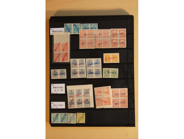 1918/20 (ca.), Sammlung von einigen hundert Marken mit provisorischen Entwertungen, dabei Einheiten, Doppelkreisstempel in ve