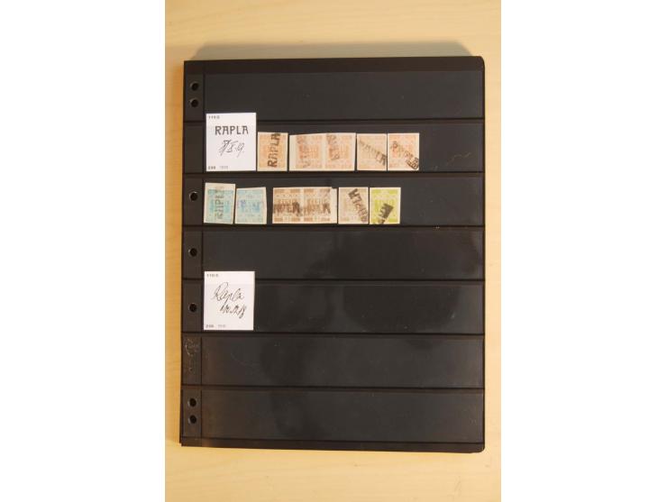 1918/20 (ca.), Sammlung von einigen hundert Marken mit provisorischen Entwertungen, dabei Einheiten, Doppelkreisstempel in ve