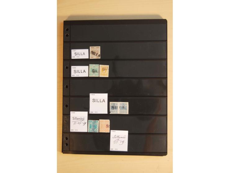 1918/20 (ca.), Sammlung von einigen hundert Marken mit provisorischen Entwertungen, dabei Einheiten, Doppelkreisstempel in ve