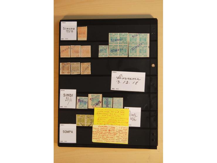 1918/20 (ca.), Sammlung von einigen hundert Marken mit provisorischen Entwertungen, dabei Einheiten, Doppelkreisstempel in ve