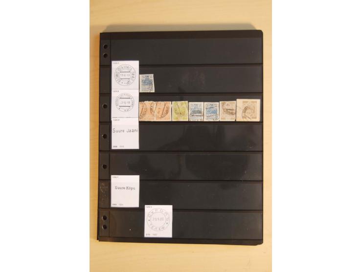 1918/20 (ca.), Sammlung von einigen hundert Marken mit provisorischen Entwertungen, dabei Einheiten, Doppelkreisstempel in ve