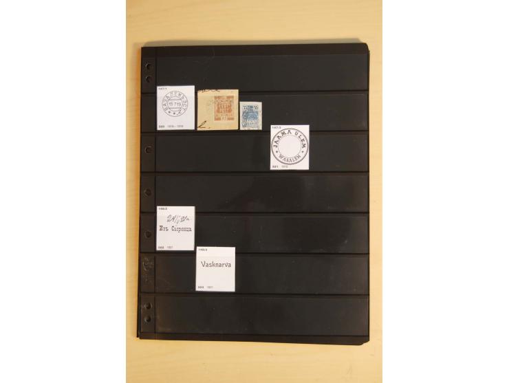 1918/20 (ca.), Sammlung von einigen hundert Marken mit provisorischen Entwertungen, dabei Einheiten, Doppelkreisstempel in ve