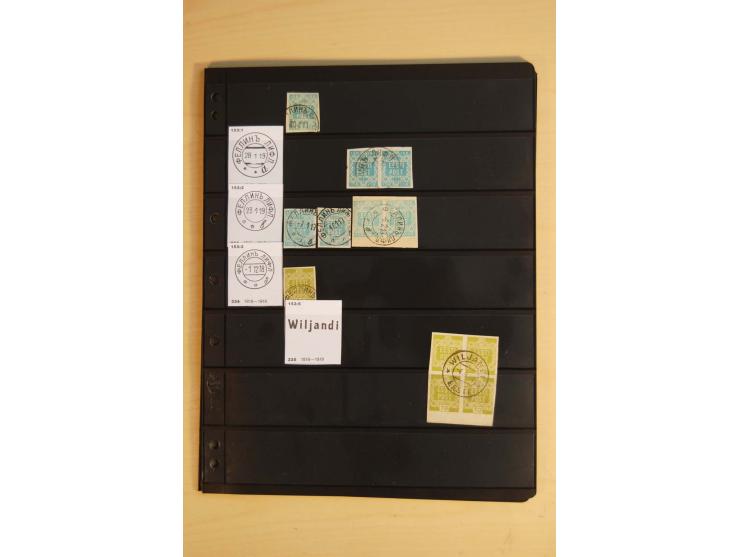 1918/20 (ca.), Sammlung von einigen hundert Marken mit provisorischen Entwertungen, dabei Einheiten, Doppelkreisstempel in ve