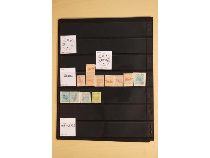 1918/20 (ca.), Sammlung von einigen hundert Marken mit provisorischen Entwertungen, dabei Einheiten, Doppelkreisstempel in ve