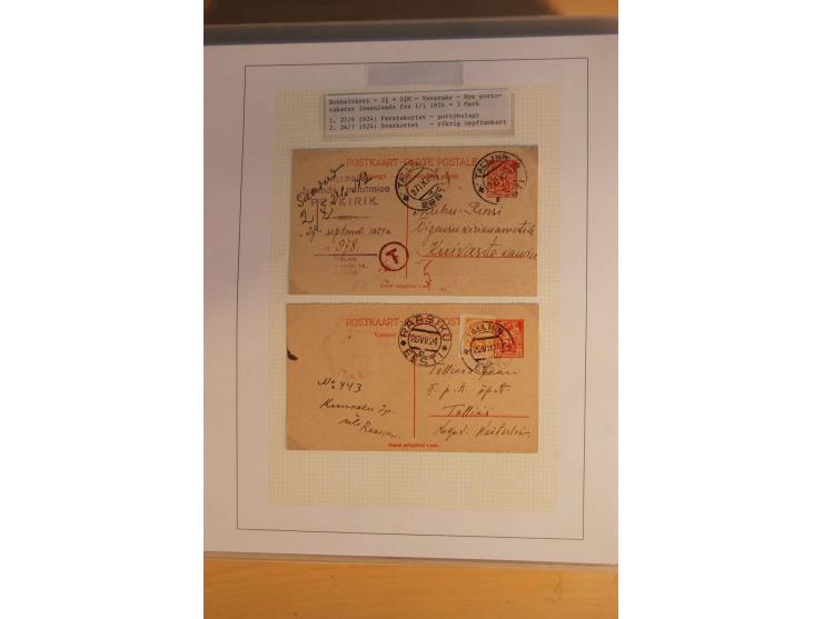 1923/40, 168 gebrauchte Ganzsachen Mi.-Nr. P1-29, dabei verschiedene Typen, Plattenfehler, Papiersorten, seltene Destinatione