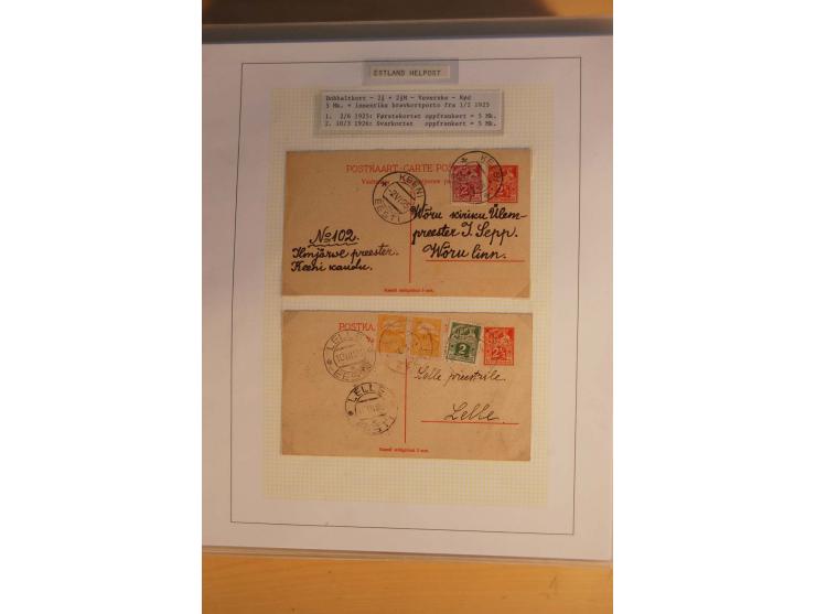 1923/40, 168 gebrauchte Ganzsachen Mi.-Nr. P1-29, dabei verschiedene Typen, Plattenfehler, Papiersorten, seltene Destinatione
