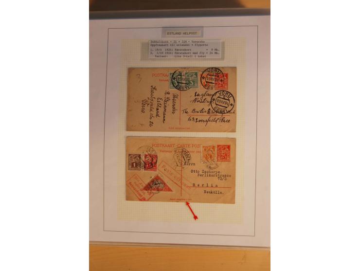 1923/40, 168 gebrauchte Ganzsachen Mi.-Nr. P1-29, dabei verschiedene Typen, Plattenfehler, Papiersorten, seltene Destinatione