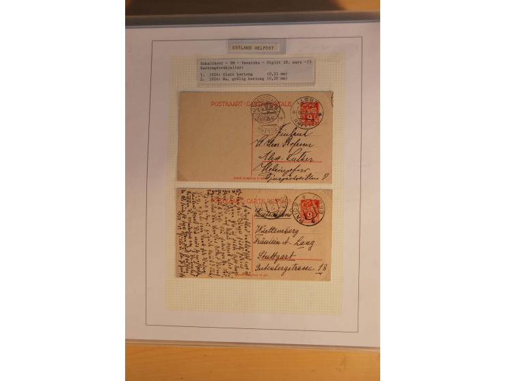 1923/40, 168 gebrauchte Ganzsachen Mi.-Nr. P1-29, dabei verschiedene Typen, Plattenfehler, Papiersorten, seltene Destinatione