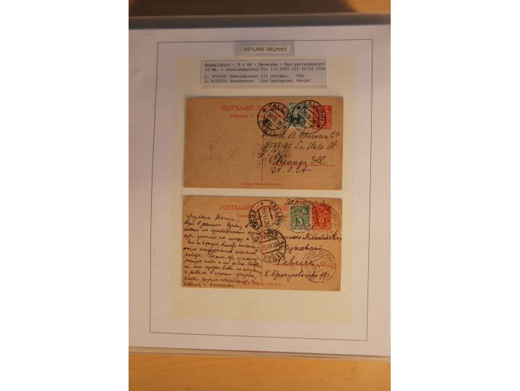 1923/40, 168 gebrauchte Ganzsachen Mi.-Nr. P1-29, dabei verschiedene Typen, Plattenfehler, Papiersorten, seltene Destinatione