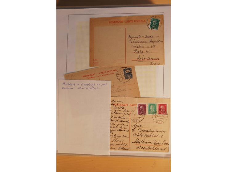 1923/40, 168 gebrauchte Ganzsachen Mi.-Nr. P1-29, dabei verschiedene Typen, Plattenfehler, Papiersorten, seltene Destinatione